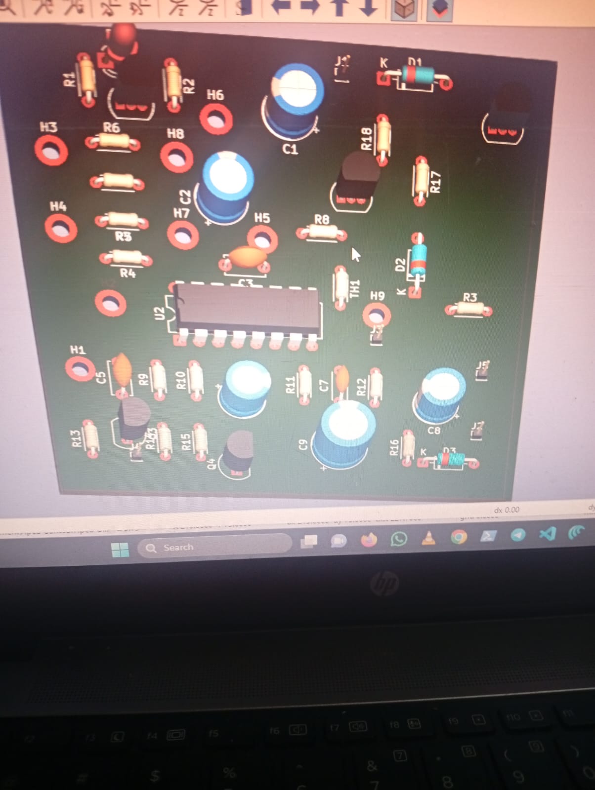 PCB design project screenshot